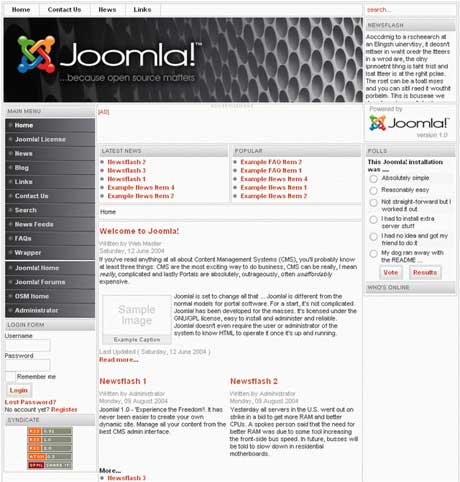 Приклад сайту на Joomla